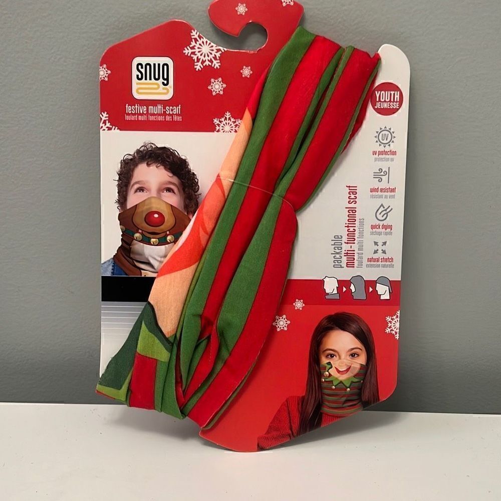 Snug Adult Unisex Multicolor Christmas Elf Multi Scarf OS NWT